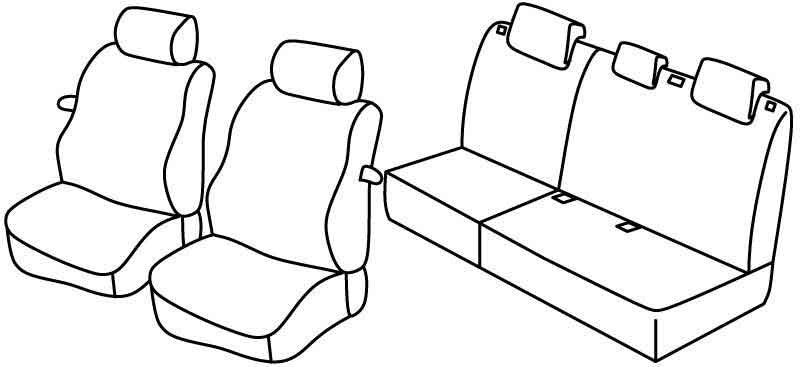 Set coprisedili Superior - Grigio/Nero - compatibile per Hyundai i20 3p (02/09>04/18)