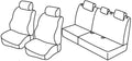 Set coprisedili Superior - Nero/Blu - compatibile per Hyundai i20 5p (06/12>10/14)