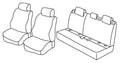 Set coprisedili Superior - Nero/Rosso - compatibile per Hyundai i20 5p (11/14>11/20)