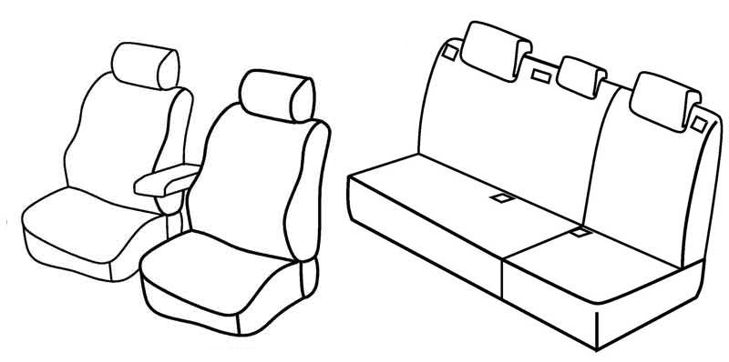 Set coprisedili Superior - Beige - compatibile per Hyundai i30 5p (09/07>02/12)