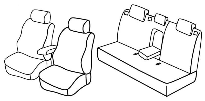 Set coprisedili Superior - Nocciola - compatibile per Hyundai i30 CW (04/08>08/12)