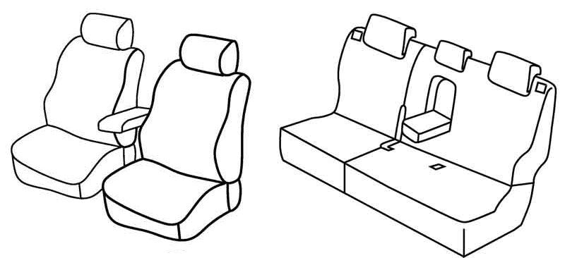 Set coprisedili Superior - Beige - compatibile per Hyundai ix20 (11/10>12/20)