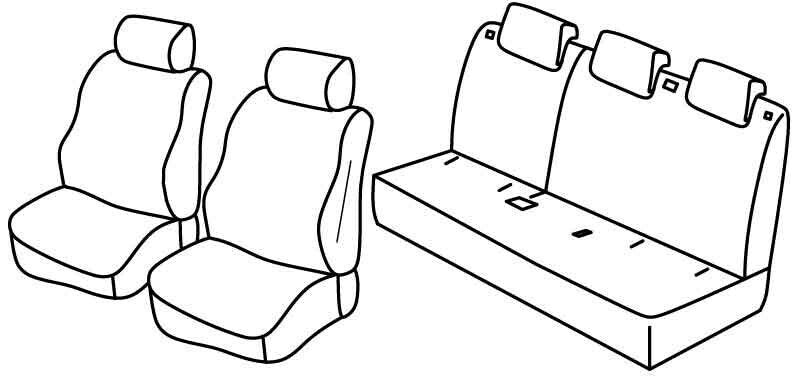 Set coprisedili Superior - Beige - compatibile per Hyundai i10 5p (03/20>)