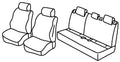 Set coprisedili Superior - Nero/Rosso - compatibile per Hyundai i20 5p (12/20>)