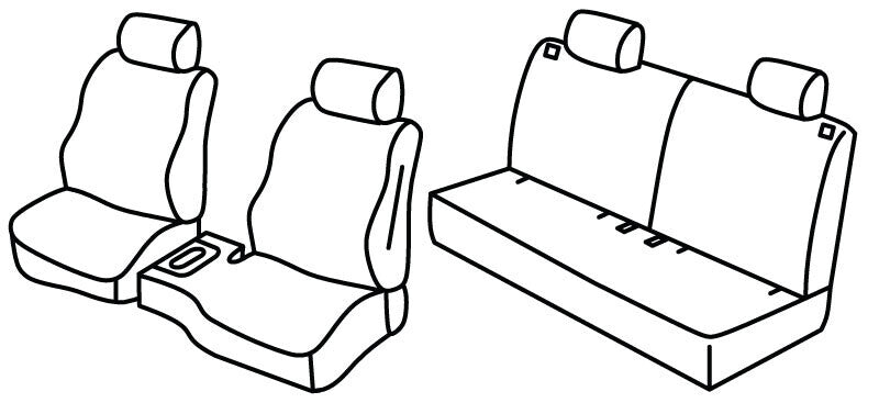 Set coprisedili Superior - Nero/Rosso - compatibile per Hyundai Inster (12/24>) Electric