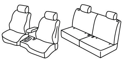 Set coprisedili Superior - Nero/Blu - compatibile per Hyundai Inster (12/24>) Electric