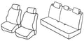 Set coprisedili Superior - Nero/Blu - compatibile per Kia Soul (03/09>12/13)