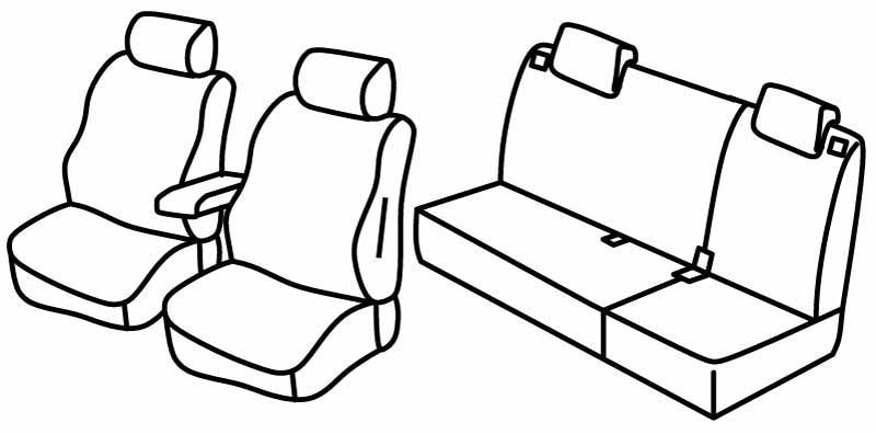 Set coprisedili Superior - Nocciola - compatibile per Kia Cee'd 5p (05/12>09/18)