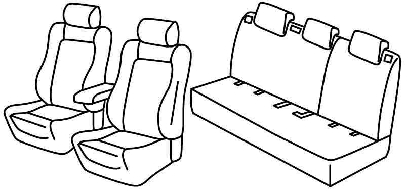 Set coprisedili Superior - Beige - compatibile per Kia Ceed 5p (10/18>04/26)