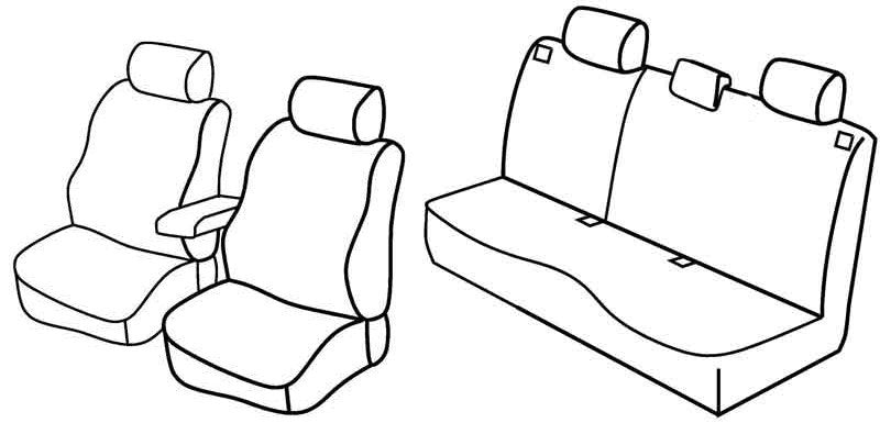 Set coprisedili Superior - Beige - compatibile per Mazda 3 4p (11/10>09/13)
