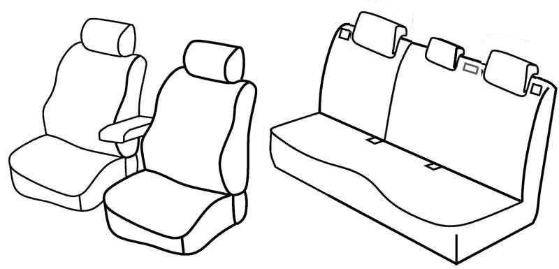 Set coprisedili Superior - Nocciola - compatibile per Mazda 3 5p (04/09>12/13)