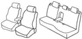 Set coprisedili Superior - Nero/Blu - compatibile per Mazda 3 5p (04/09>12/13)