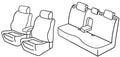 Set coprisedili Superior - Nero/Blu - compatibile per Mazda 3 5p (04/09>12/13)
