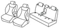 Set coprisedili Superior - Nero/Rosso - compatibile per Mazda 3 5p (02/19>)