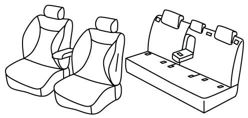 Set coprisedili Superior - Grigio/Nero - compatibile per Mazda 3 5p (02/19>)