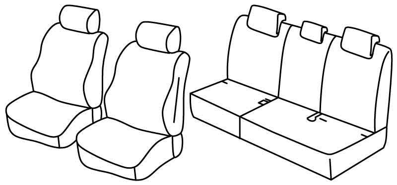 Set coprisedili Superior - Nero/Grigio - compatibile per Mini Countryman (R60) (09/10>01/17)