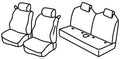 Set coprisedili Superior - Nero/Blu - compatibile per Mini Clubman (R55) (11/07>06/15)