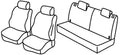 Set coprisedili Superior - Nero/Blu - compatibile per Mitsubishi Pajero Pinin 5p (07/99>12/06)