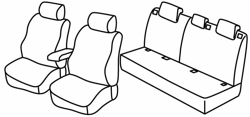 Set coprisedili Superior - Nocciola - compatibile per Nissan Note (03/06>09/13) E11