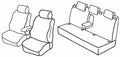 Set coprisedili Superior - Beige - compatibile per Nissan Note (03/06>09/13) E11