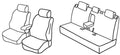 Set coprisedili Superior - Nero/Grigio - compatibile per Nissan Note (10/13>10/17) Tekna