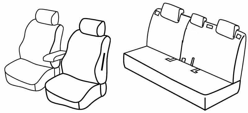 Set coprisedili Superior - Nocciola - compatibile per Nissan Note (10/13>10/17) Tekna