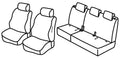 Set coprisedili Superior - Nero/Grigio - compatibile per Nissan NV200 (09/09>09/21) Electric