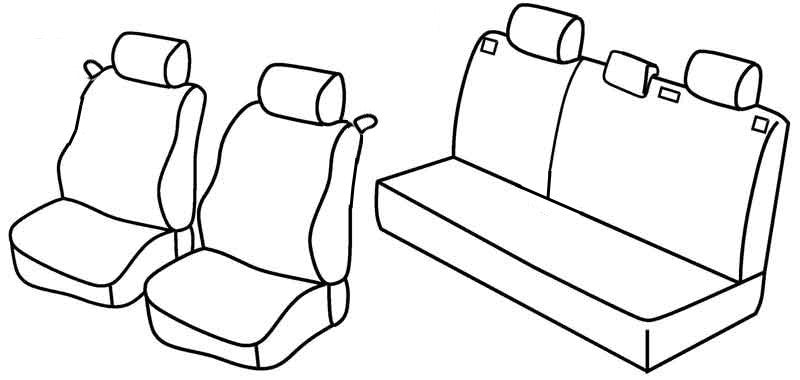 Set coprisedili Superior - Beige - compatibile per Opel Astra G 3p (11/00>03/05)