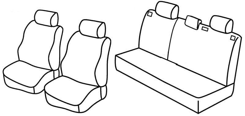 Set coprisedili Superior - Nero/Grigio - compatibile per Opel Astra G 5p (04/98>02/04)