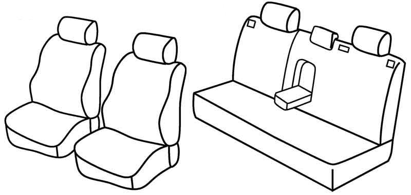 Set coprisedili Superior - Nocciola - compatibile per Opel Astra G 5p (04/98>02/04)