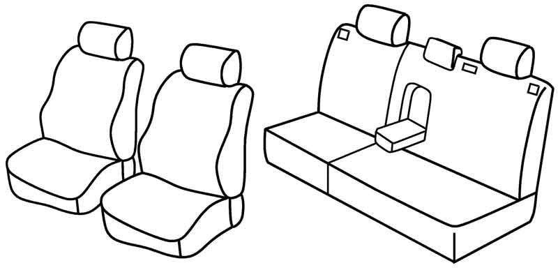 Set coprisedili Superior - Beige - compatibile per Opel Astra G sw (10/98>02/04)