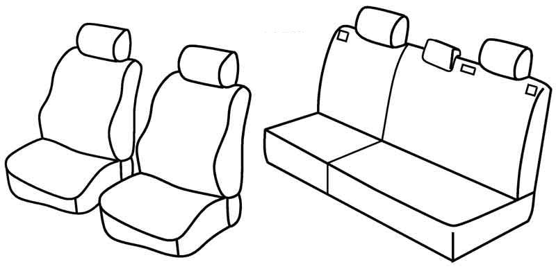 Set coprisedili Superior - Grigio/Nero - compatibile per Opel Astra G sw (10/98>02/04)