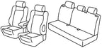 Set coprisedili Superior - Nero/Blu - compatibile per Opel Astra H 5p (03/04>12/09)