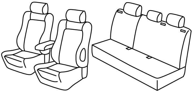 Set coprisedili Superior - Beige - compatibile per Opel Astra H 5p (03/04>12/09)