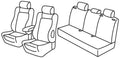 Set coprisedili Superior - Nero/Blu - compatibile per Opel Astra H 5p (03/04>12/09)