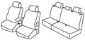 Set coprisedili Superior - Nero/Rosso - compatibile per Opel Astra H Sports Tourer (03/04>10/10)