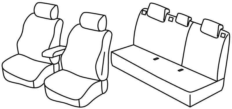 Set coprisedili Superior - Nocciola - compatibile per Opel Astra J 5p (01/10>10/15)