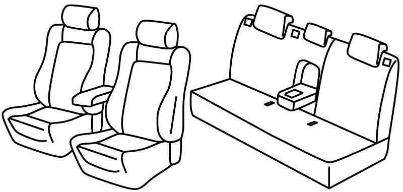 Set coprisedili Superior - Beige - compatibile per Opel Astra J GTC (09/11>08/18)