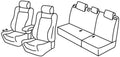Set coprisedili Superior - Beige - compatibile per Opel Astra J Sports Tourer (11/12>02/16)