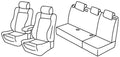 Set coprisedili Superior - Nero/Rosso - compatibile per Opel Astra J Sports Tourer (11/10>02/16)
