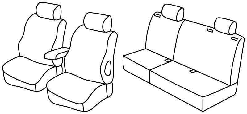 Set coprisedili Superior - Nocciola - compatibile per Opel Astra H Sports Tourer (03/04>10/10)