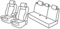Set coprisedili Superior - Nero/Rosso - compatibile per Opel Astra J 5p (11/12>10/15)