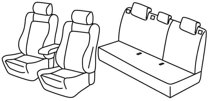 Set coprisedili Superior - Nero/Rosso - compatibile per Opel Astra J 5p (11/12>10/15)
