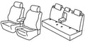 Set coprisedili Superior - Nero/Grigio - compatibile per Opel Astra L 5p (12/21>)