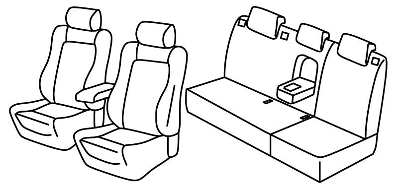 Set coprisedili Superior - Beige - compatibile per Opel Astra J Sports Tourer (11/10>02/16)