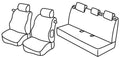 Set coprisedili Superior - Nero/Blu - compatibile per Peugeot 207 3p (05/06>11/12) - Peugeot 207 Plus 3p (02/13>08/14)