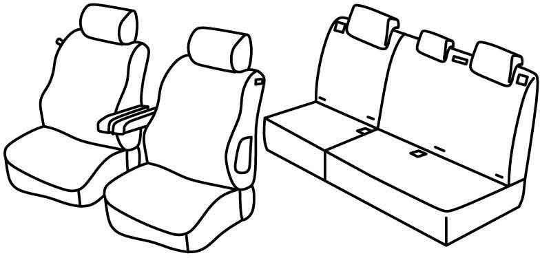 Set coprisedili Superior - Beige - compatibile per Peugeot 307 3p (06/01>08/07) fino al 2005