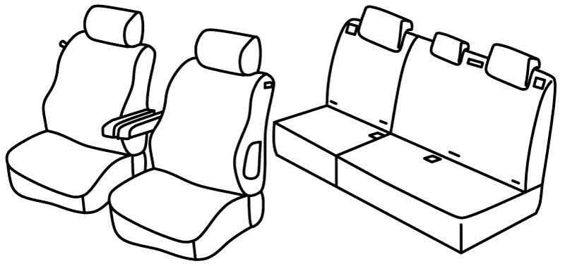 Set coprisedili Superior - Beige - compatibile per Peugeot 307 3p (06/01>08/07) dal 2006