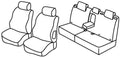 Set coprisedili Superior - Nero/Blu - compatibile per Peugeot 307 5p (06/01>08/07) dal 2006