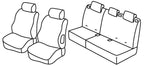 Set coprisedili Superior - Nero/Blu - compatibile per Peugeot 307 5p (06/01>08/07) dal 2006